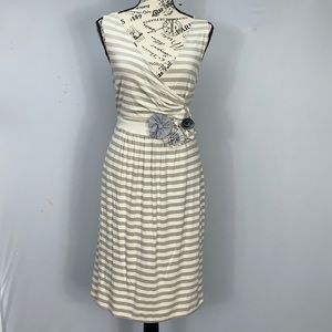 Anthropologie Little Yellow Button Perilla Dress S